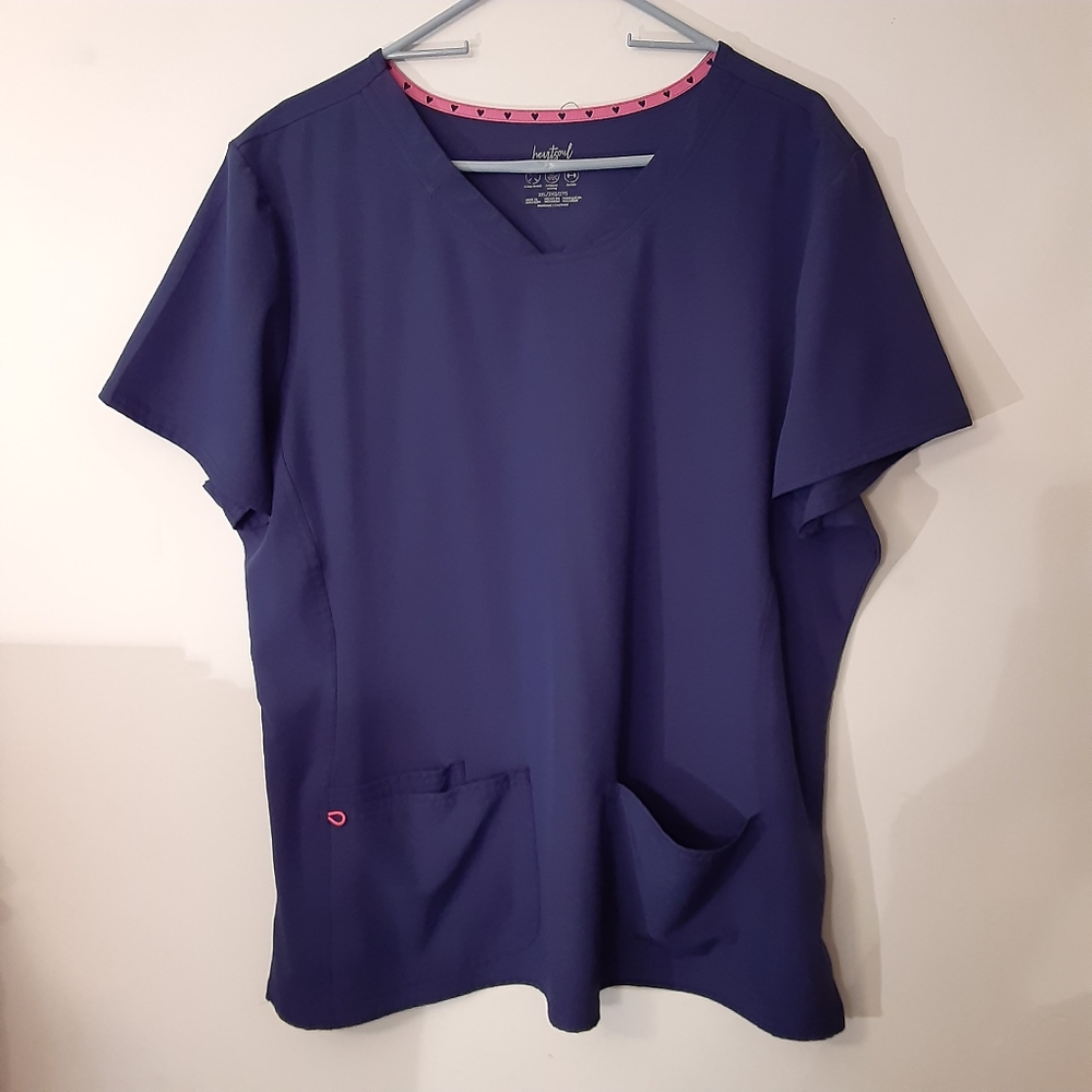 HEARTSOUL - Break on Through, Scrub Top -Galaxy Blue,  Womens Size 2XL.
